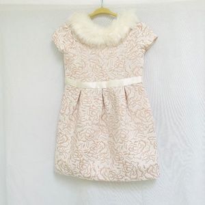 Janie & Jack Faux Fur Collar Dress